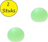 Boule de slime avec paillettes 2 pièces - Squishy - Balle anti-stress - Jouet à presser - Vert