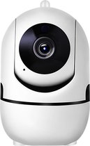 Huisdiercamera -Babyfoon met camera - Beveiligingscamera - Smart indoor camera - Met App - Wifi - Beweeg en Geluidsdetectie - Indoor beveiligingscamera - Wit - Nu met ophang accessoire