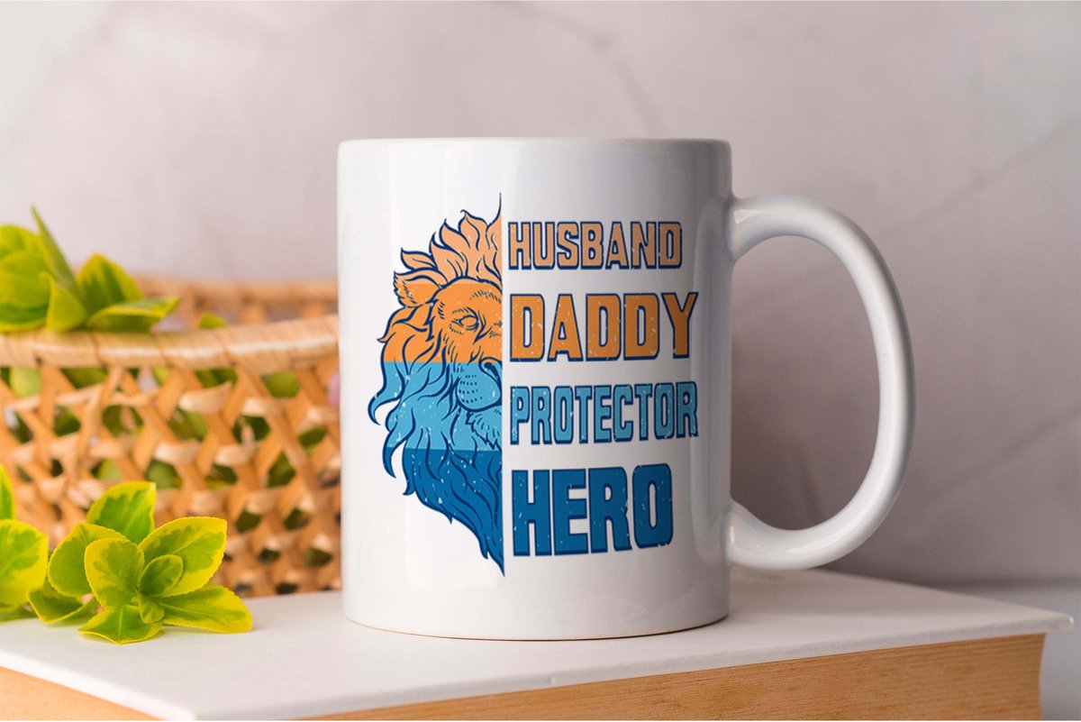Mok Husband Daddy Protector Hero - vader - dad - beste vader ter wereld - verjaardag - vaderdag - best dad in the world - father - liefde