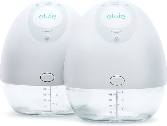Elvie Pump  Dubbele Elektrische Borstkolf - Draagbaar - Hands-free - Geluidsloos - Incl. 4 flessen