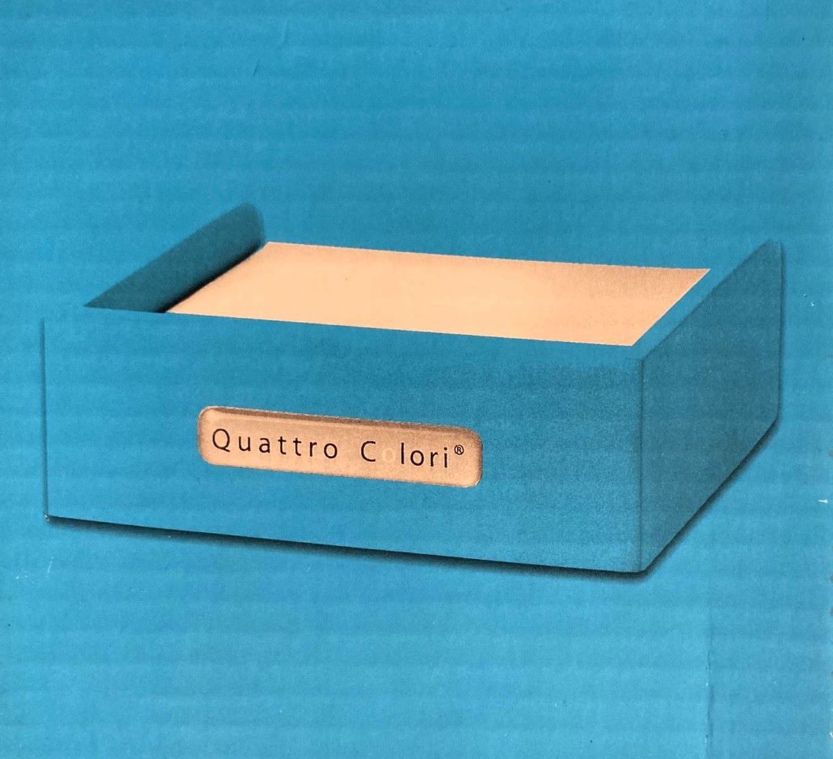 Quattro Colori - memoblokhouder 10 x 10 cm - lichtblauw