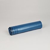 Blauwe Vuilniszakken | Trekband | 80 Zakken | 100 Liter | Sterk LDPE | 70cm x 100cm - (Trekbandsluiting)