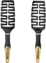 Max Pro Detangler Brush - Gold - Stijlborstel - Professionele Ontklit Haarborstel voor Alle Haartypen - Zorgt voor Glanzend, Klitvrij Resultaat