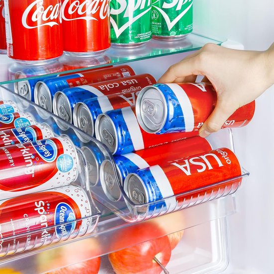 Koelkast Organizer Bakken Soda Kan Drank Transparant Voor Koelkast