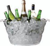 Grote dranken koeler/bieremmer acryl transparant 10 liter - Ideaal voor feestjes ice bucket