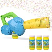 Stena Bellenblaas Bladblazer - Bubble Gun - Bellenblaaspistool met Vloeistof - 3 Stuks Navulling - met Magazijn - 5 Schietgaten - Speelgoed - Buitenspelen