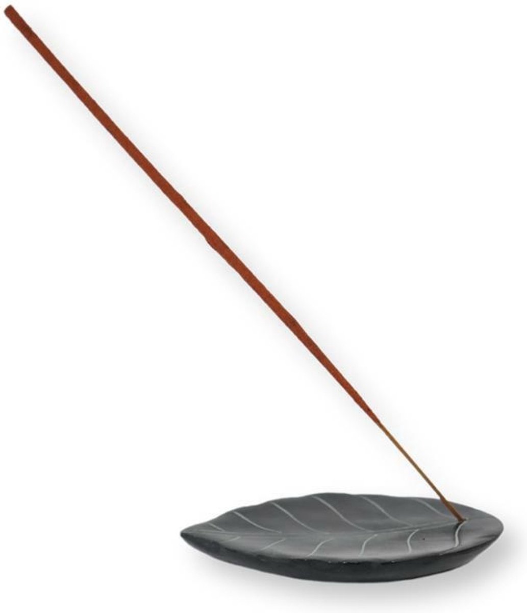 Wierookhouder speksteen blad 10,5 cm