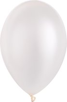 GLOBOLANDIA - 50 metallic ivoor witte ballonnen