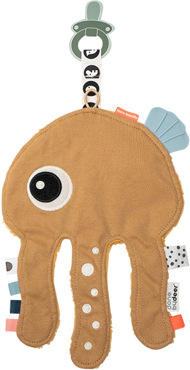 Done by Deer Jelly Knuffeldoekje Mustard van Done by Deer — afbeelding 2
