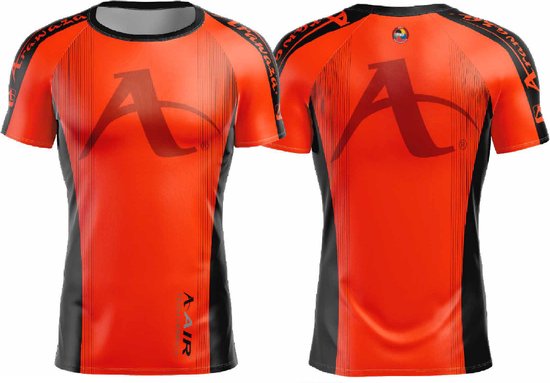 T-shirt Arawaza | coupe sèche | orange-noir (Taille: XXS)
