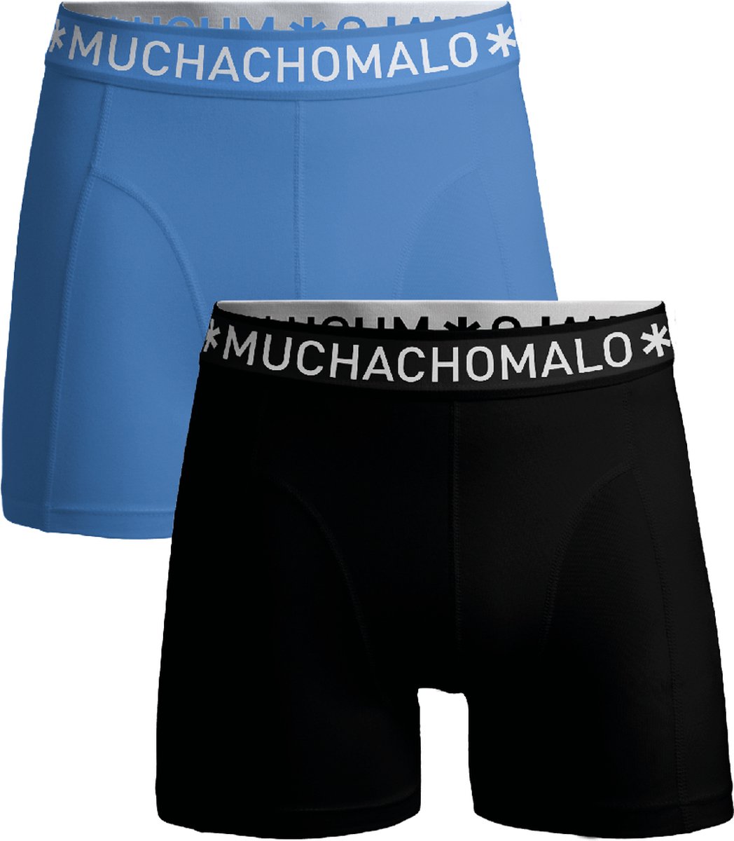 MUCHACHOMALO 2-Pack Boxer Shorts Solid