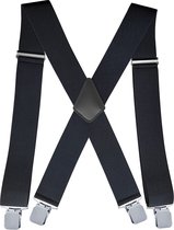 5 cm elastische brede sling - casual sling voor heren - verstelbaar - zwart
