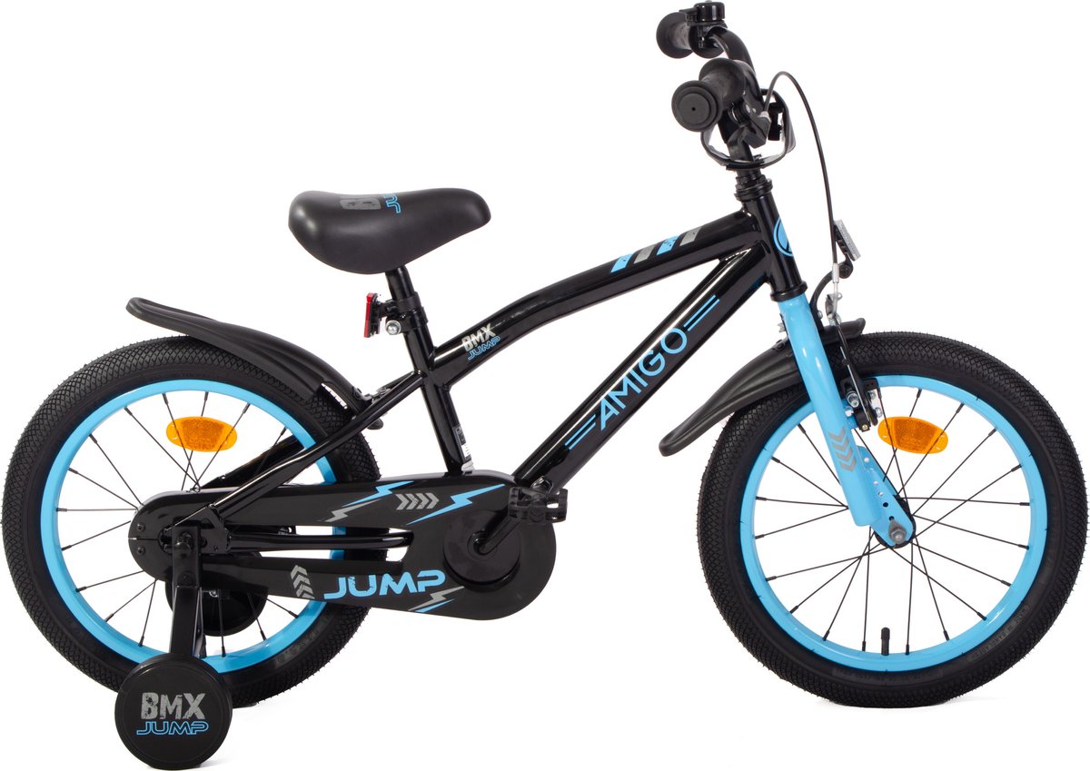 STITCH Kinderfiets 14-18 Inch – Met Zijwieltjes, Bel En Verstelbaar Zadel, Voor Jongens En Meisjes Van 3-9 Jaar