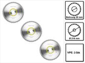 Festool 3x fijngetand cirkelzaagblad HW 216 x 2,3 x 30 mm B60 216 mm 60 tanden ( 3x 500125 )