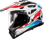 LS2 MX702 Pioneer II Namib White Blue Rouge-06 XL - Taille XL - Casque