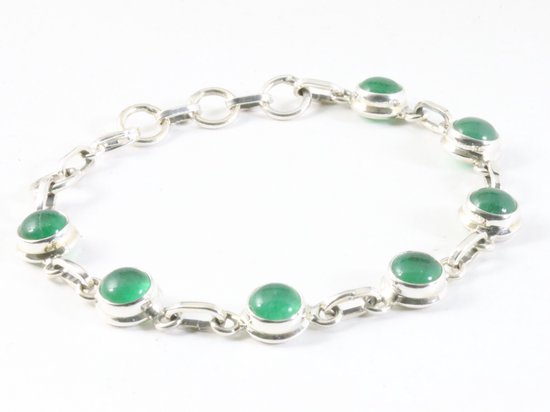 Bracelet en argent avec jade
