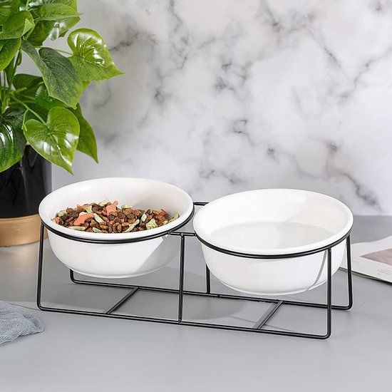 BestVida® Verhoogde Dog Bowls,Pet Stand, Verhoogde Hond Bowls, Enkele Bowl Stand