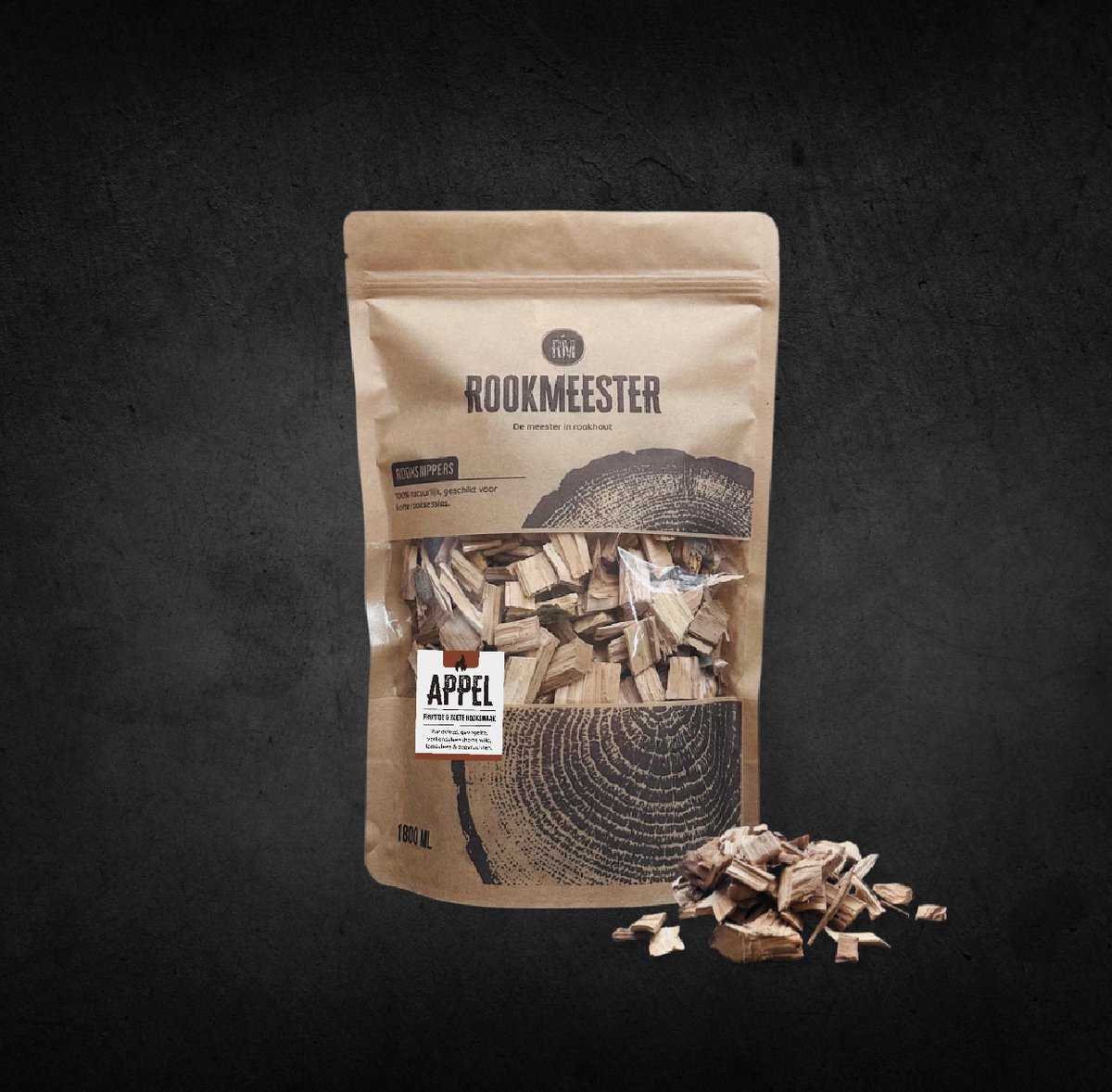 Rookmeester - Rooksnippers Appel - 500g - Rookhout