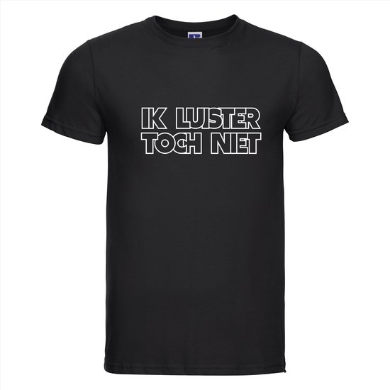 Ik luister toch niet T-shirt - 100% Katoen - Maat XS - Classic Fit - Zwart