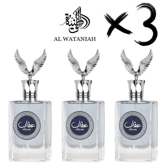 AL WATANIAH 3 X Perfume EQAAB, 100ml