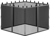 Trend24 - Muggennet - Muggengaas - Insectengaas - Insectennet - Insectennet paviljoen - Ventilerend - Voor de Montecito Paviljoen - 330 x 330 x 193 cm - Polyester - Donkergrijs