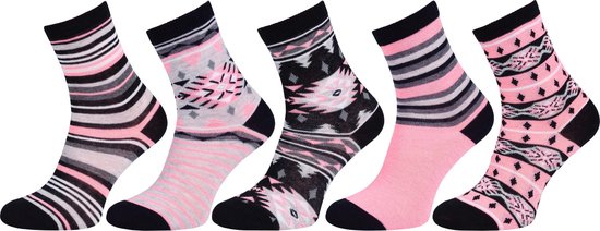 5x YD sokken met patroon voor kinderen