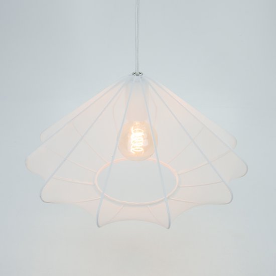 EGLO Dolwen Hanglamp - E27 - 110 cm - Wit - Textiel