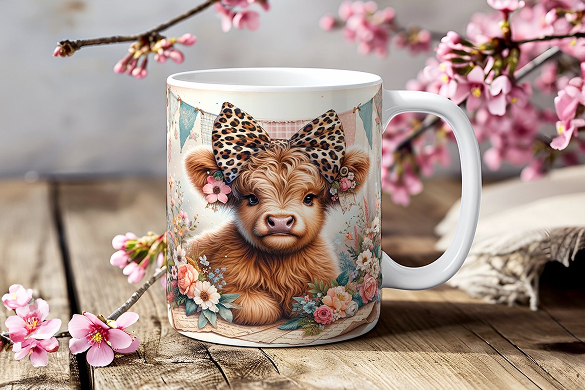 Mok – "Highland Cow" – Voor Liefhebbers van Schotse Charme