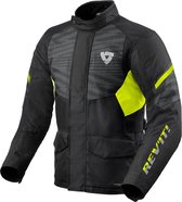 REV'IT! Jacket Duke H2O Black Neon Yellow 4XL - Maat - Jas