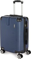 BRUBAKER Handbagage Koffer London - Reiskoffer met Cijferslot, 4 Wielen en Comfortabele Handgrepen - 37 x 56 x 22 cm ABS Trolley - Hardcase Trolley (M - Blauw)