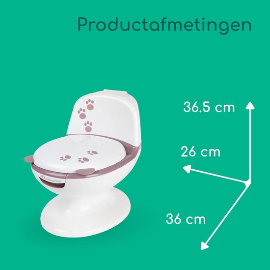 BEBECONFORT Mini toilette Panda, Pot avec bruit de chasse d'eau