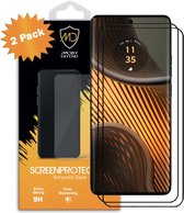 2-Pack Motorola Edge 50 Ultra Screenprotectors - MobyDefend Screensavers Met Zwarte Randen - Gehard Glas - Glasplaatjes Geschikt Voor Motorola Edge 50 Ultra