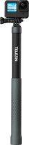 Telesin MNP-002 Selfie Stick 120 cm voor actioncamera en smartphone - Lichtgewicht Carbon - met 1/4 Schroef voor GoPro, Action Cameras, DJI OSMO, Insta360 - Uitschuifbaar - Zwart/Grijs