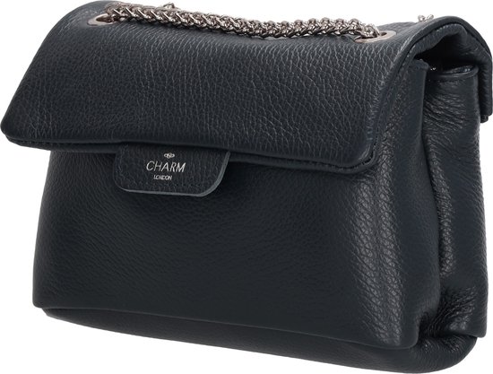 Charm London Anna Crossbody Schoudertas Avondtasje - Leren Dames Tas - Blauw