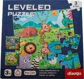 Magnetisch Puzzelboekje Jungledieren - 3-in-1 Puzzelboekje - Montessori Kinderpuzzel - 3 jaar of ouder - Dieren - Puzzelniveau 3 - 61 puzzelstukjes