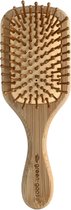 Haarborstel hout - ovaal model - met houten pinnetjes - 18 cm