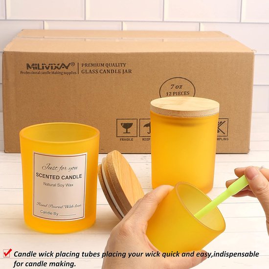 Foto: Turkoois blauwe vierkante leidene kaarsen flickering echte wax vlam batterij kaarsen d 3 h 4 6