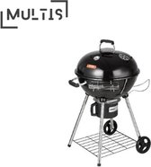 Multis Barbecue - BBQ - Houtskool - Kogelbarbecue - Houtskoolgrill - 56cm Grill - 68,5x83x106cm - Met Wielen - Zwart