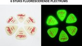 6 Plectres Glow - Pour Guitare - Mix d'épaisseurs 0,58 mm à 1,5 mm
