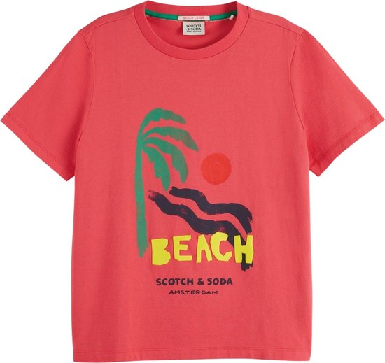 Scotch & Soda Regular fit front artwork t-shirt Dames T-shirt - Maat S
