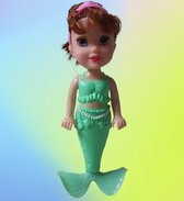 Mermaid zeemeermin pop groen 18cm