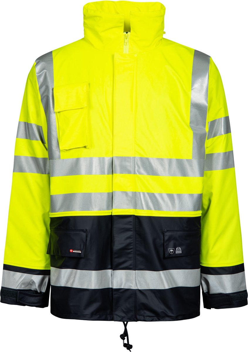 Lyngsøe Rainwear Winter regenjas fluor /marine Blauw