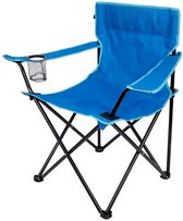 Campingstoel - Blauw - Vouwstoel - Vissersstoel - Kampeerstoel - Klapstoel - Buiten - Draaggewicht 110kg - Opvouwbare stoel