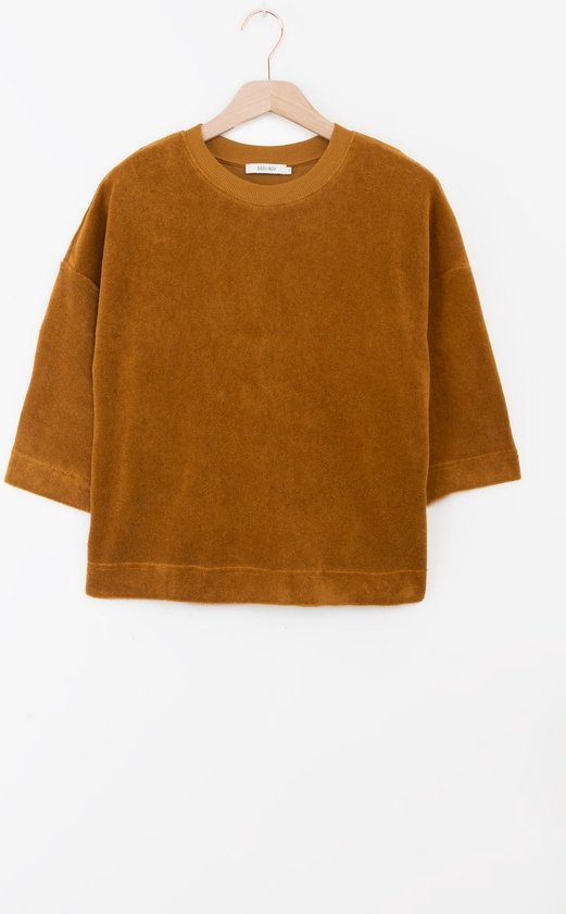 Sissy-Boy - Goudbruine sweater met korte mouwen