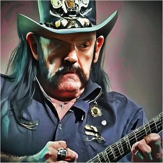 Motorhead - Lemmy Kilmister - poster | muziek posters | 50 x 50 cm | papier | pop art streetart | WALWALLS.STORE