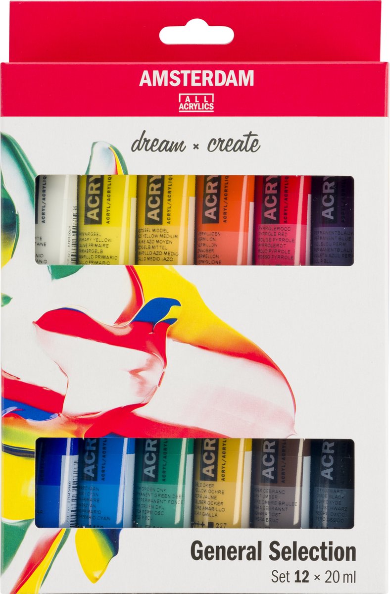 Amsterdam Standard Series acrylverf algemene selectie | 12 × 20 ml