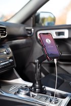 Cup Call Crane, universele smartphonestandaard voor in de auto – 360° draaibare mobiele telefoonhouder bekerhouder – Ook in hoogte verstelbaar tot 1 meter - Navigatiehouder voor vrachtwagens, bussen, auto’s