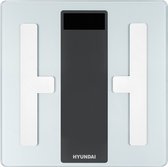 Hyundai Home - Digitale personenweegschaal met Bluetooth en lichaamsanalyse - Wit/Zilver