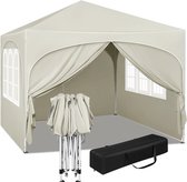 MK - Opvouwbaar tuinhuisje - party tent- Tuinhuisje - 4 zijwanden - Waterafstotend - Uv-Bescherming - 3x3M - In hoogte verstelbaar