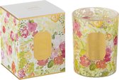 J-Line kaars - Happiness Blooms Mimosa & Rose Was - wit - large - 70U